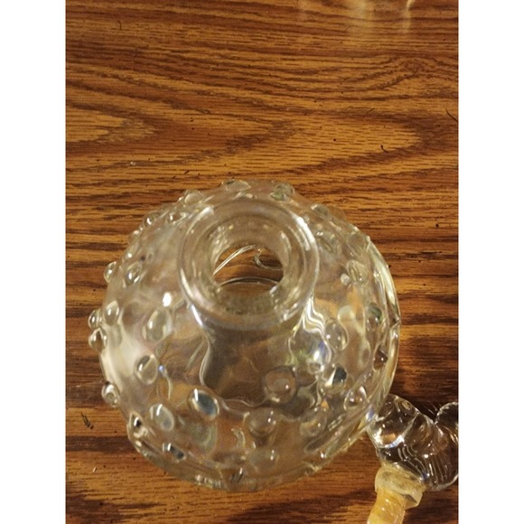 Vintage Art Deco 1940s Alfred Flaster Fish Motif Perfume Bottle, Hobnail Waves - Picture 5 of 8